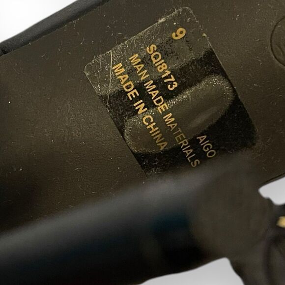 Cape Robbin Strappy Heel Sandals Womens 9 Black Studded Gold Sexy Open Toe Party - Picture 8 of 14